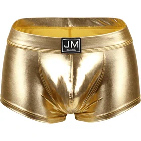 בוקסר דמוי עור JOCKMAIL, זהב, XL