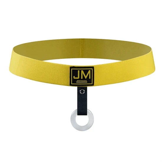 חגורה עם טבעת לזין של JOCKMAIL, צהוב, L